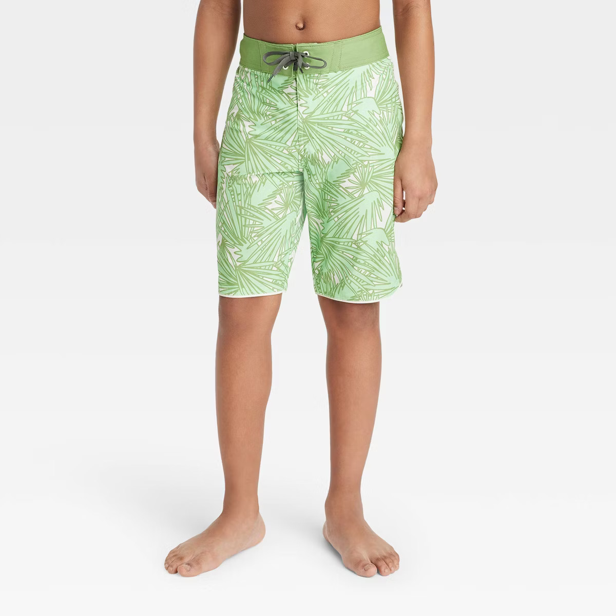 Boys' Palm Printed Swim Trunks - art class™ Green | Target