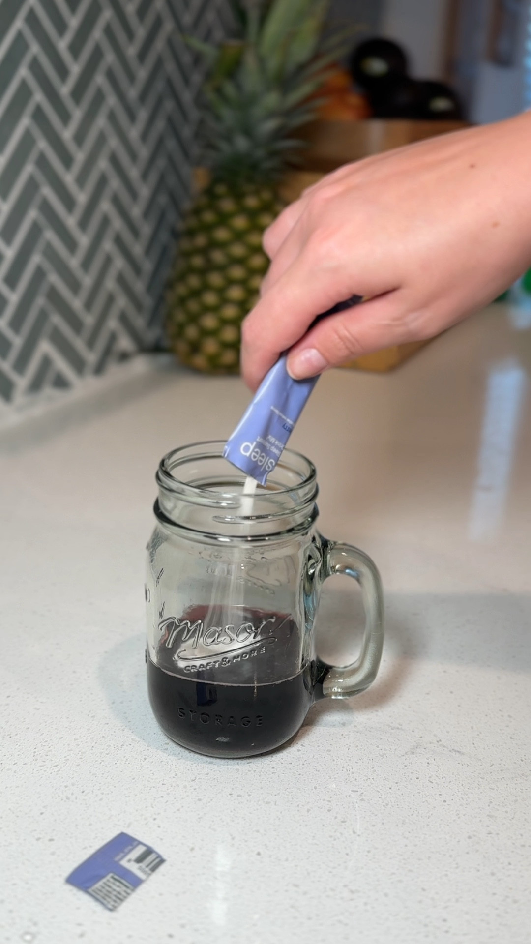 Posting later than typical today to highlight my #sleepytimemocktail 💤

My goto recipe for distressing and sinking into bed- truly a good nights sleep in a glass 😴
 
I love these sleep packets from @rootine that have magnesium for relaxation, GABA to increase sleepiness, plus loads more vitamins and minerals to help me fall asleep faster and stay asleep longer 💙

RECIPE
-tart cherry juice 
-rootine sleep packet
-ice 
-sparkling water
*mason jar optional 😜*

P.S. the focus and destress packets powered me through night school and clients to give me the focus without jitters or irritability. I linked all my favs from the brand on my LTK! 

#rootine #gifted #mocktail #sleeproutine #bettersleep #healthjourney #naturalsleep #atxblogger #austinhairstylist 