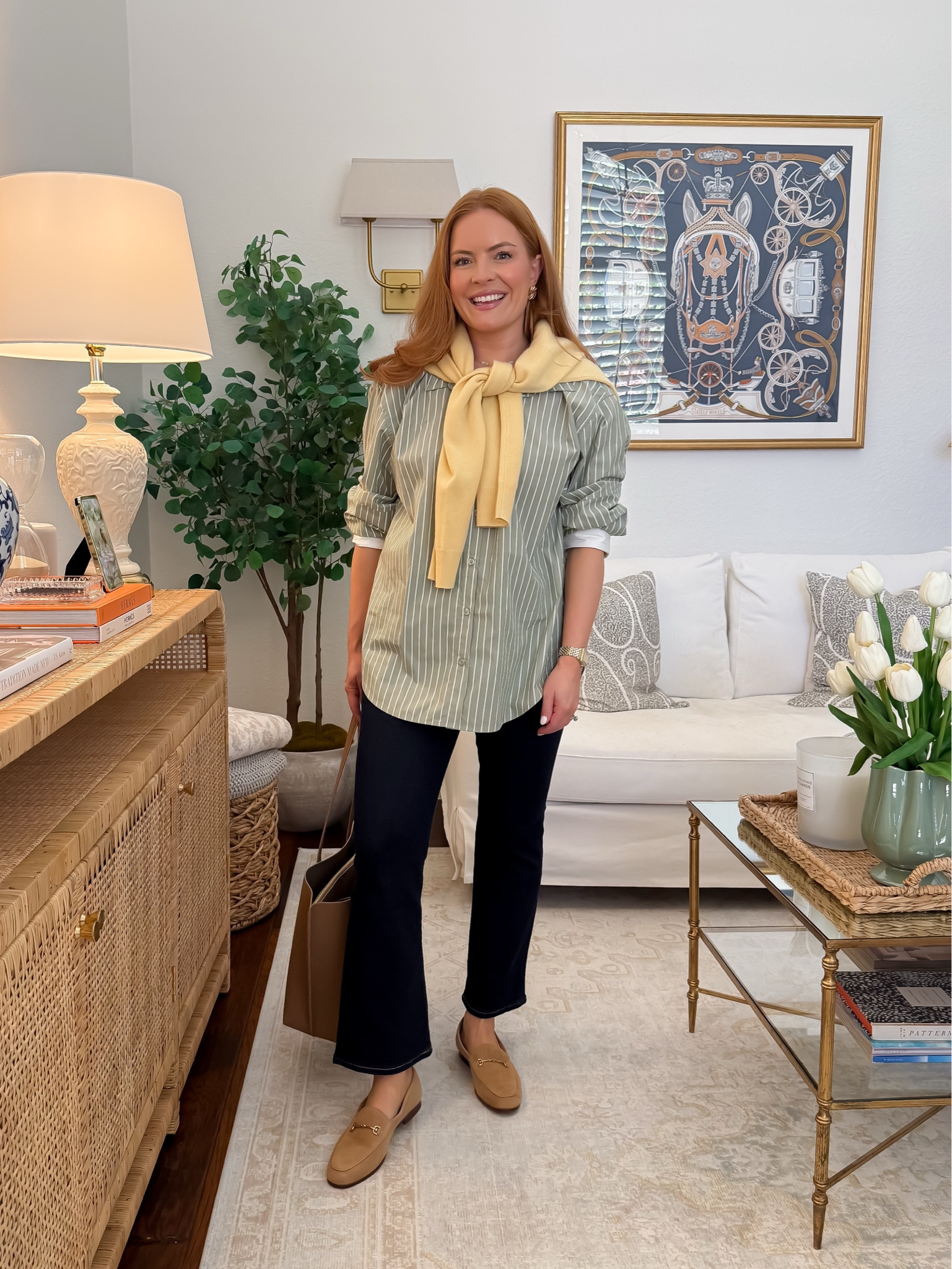 Casual Friday but still put together 🙌 This is my go-to formula for a relaxed work outfit—denim + button down + a lightweight layer. Comfortable, polished, and realistic for busy mom days.

Fit notes: Shirt is slightly oversized (size down if between). Jeans have stretch with a straight-leg fit. Loafers are true to size and very comfortable.

Everything linked in this LTK post 🤍

#casualworkwear #momoutfits #smartcasual #everydaystyle #workingmom

#LTKgrwm #LTKWorkwear #LTKmomlife