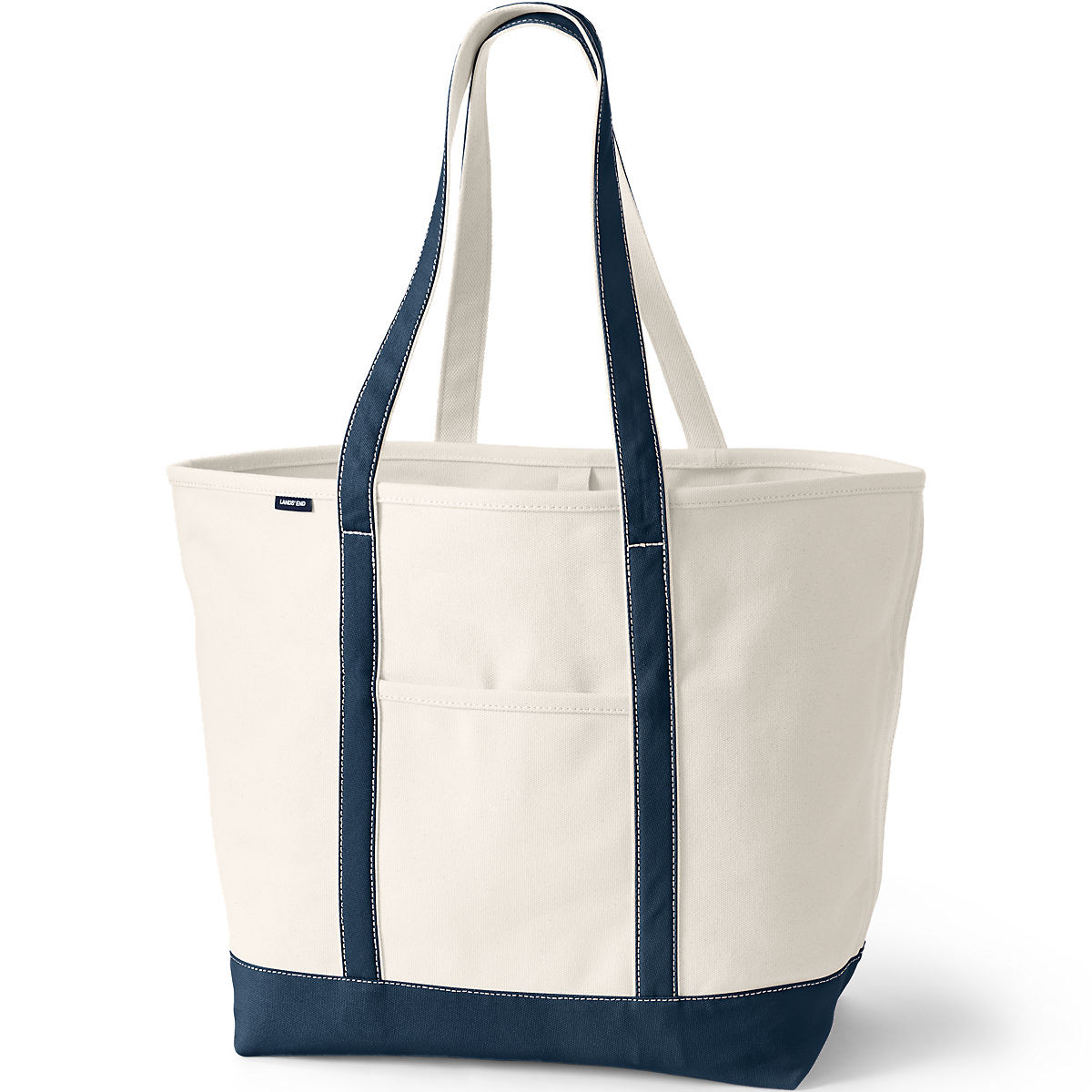 Medium Natural 5 Pocket Open Top Canvas Tote Bag | Lands' End (US)