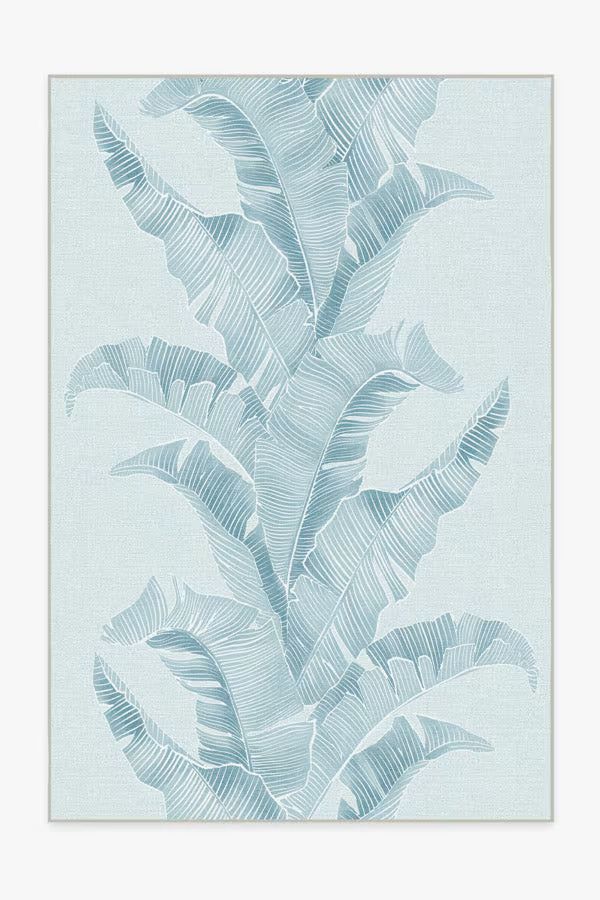 Gray Malin Outdoor Banana Leaf Soft Blue Rug | Ruggable | Ruggable