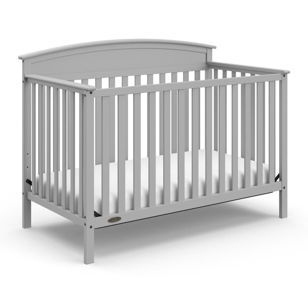 Graco Benton Pebble Gray 4-in-1 Convertible Crib | The Home Depot
