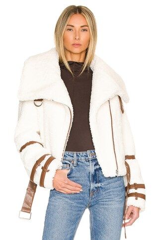 Tularosa Bailey Moto Jacket in Vanilla Bean from Revolve.com | Revolve Clothing (Global)