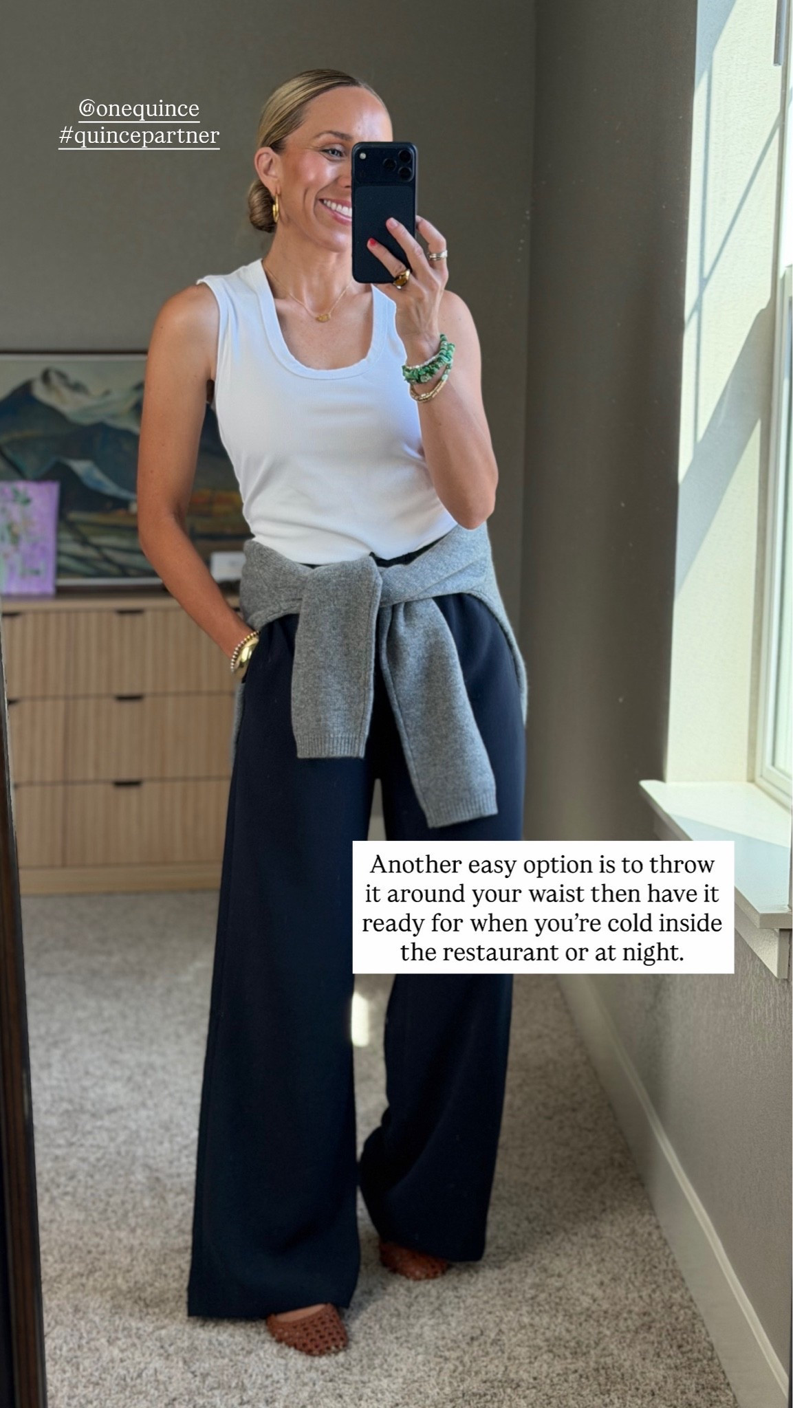 These new tops from @quince are perfect for back to school, teachers and anyone who works outside of the home! Quality and fit are all fantastic.  True to size in everything.🫶 #quincepartner

#LTKgrwm #LTKootd