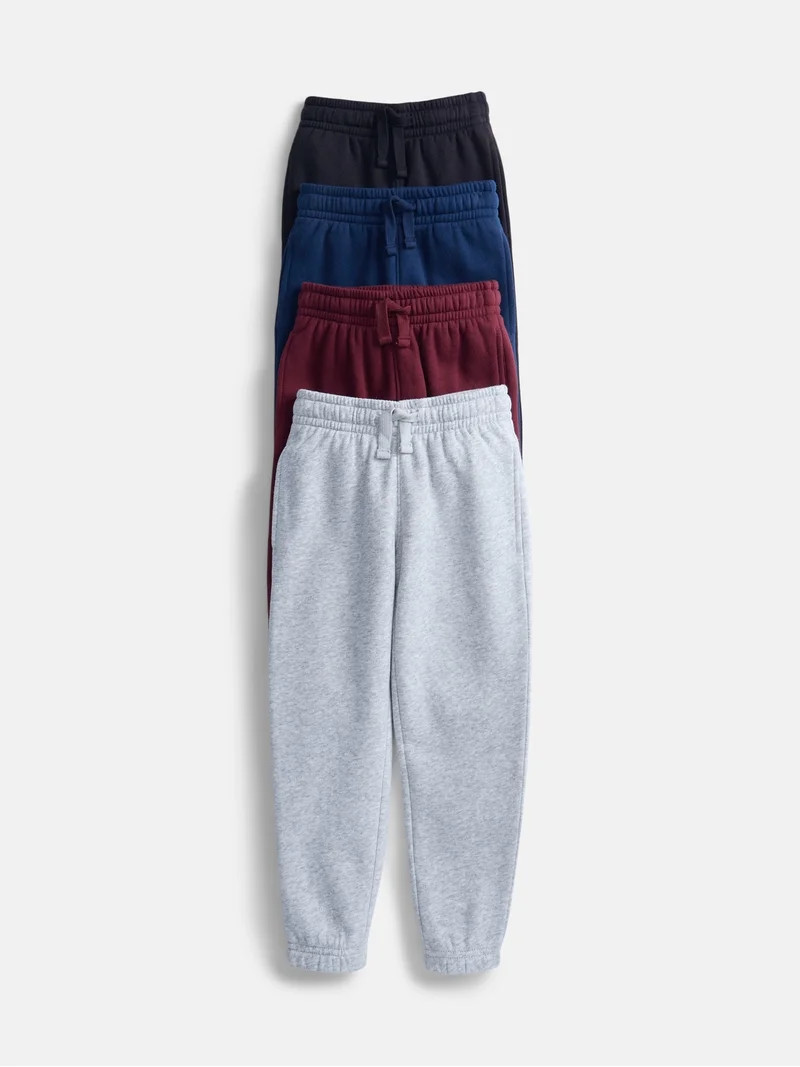 Athletic Works Boys Fleece Jogger Sweatpants, Sizes 4-18 & Husky | Walmart (US)