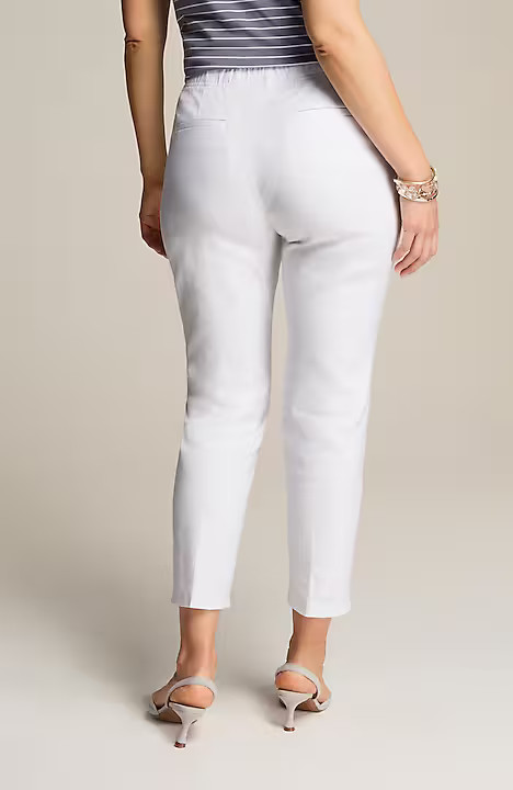 Linen-Stretch Angled-Pocket Slim-Leg Pants | J. Jill