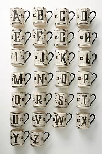 Tiled Margot Monogram Mug | Anthropologie (US)