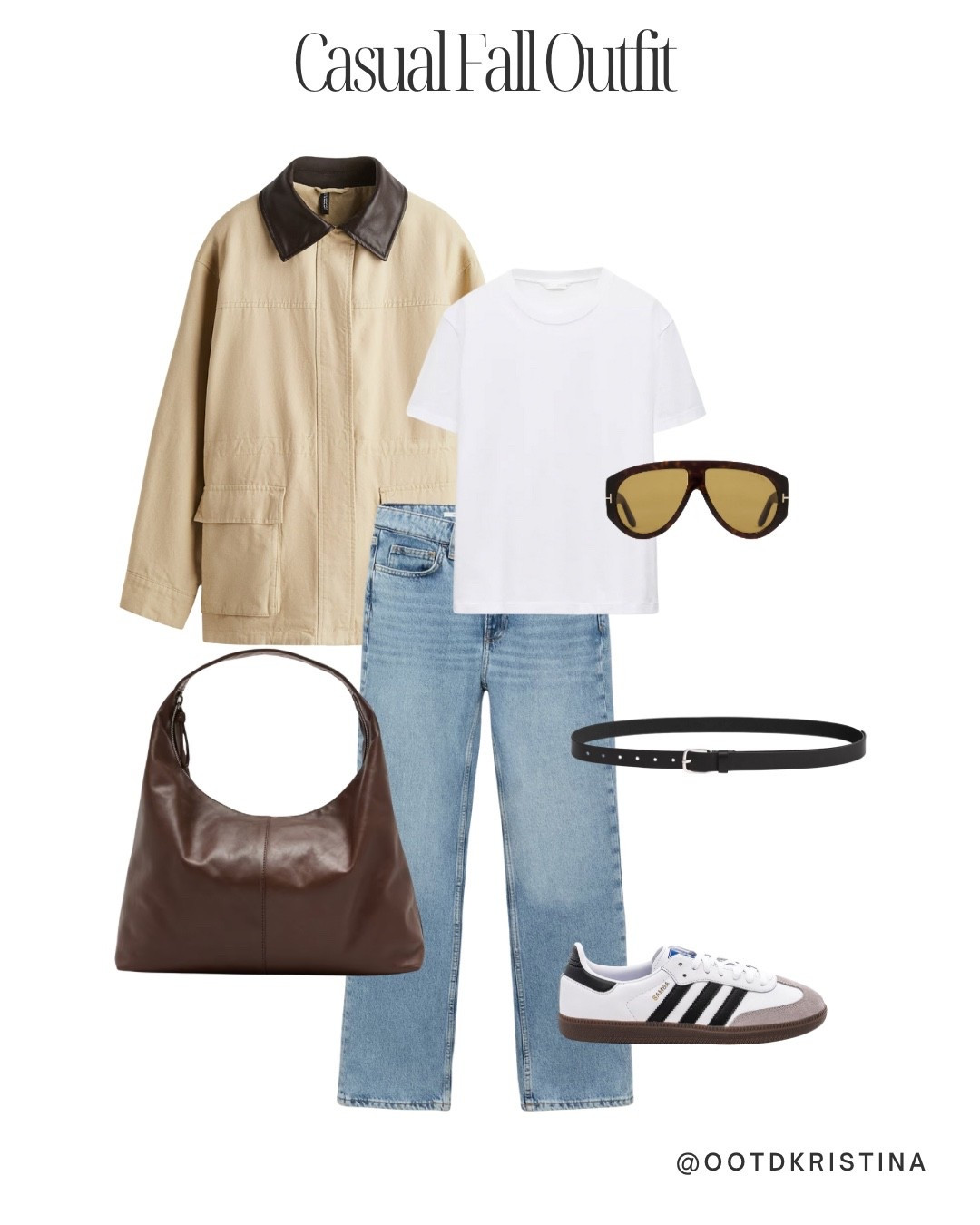 Casual fall outfit 
#falloutfit #barnjacket #jeans #tote #chocolatebrown #adidas #falljacket #hm

#LTKStyleTip #LTKFallSale #LTKFindsUnder100