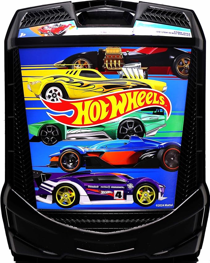 Hot Wheels 100-Car, Rolling Storage Case with Retractable Handle, Model:20135 | Amazon (US)