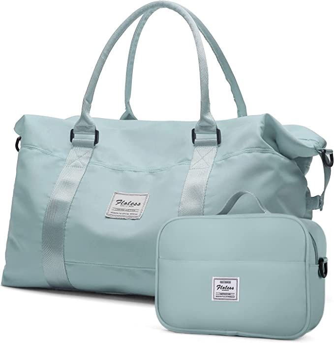 Travel Duffel Bag, Sports Tote Gym Bag, Shoulder Weekender Overnight Bag for Women | Amazon (US)