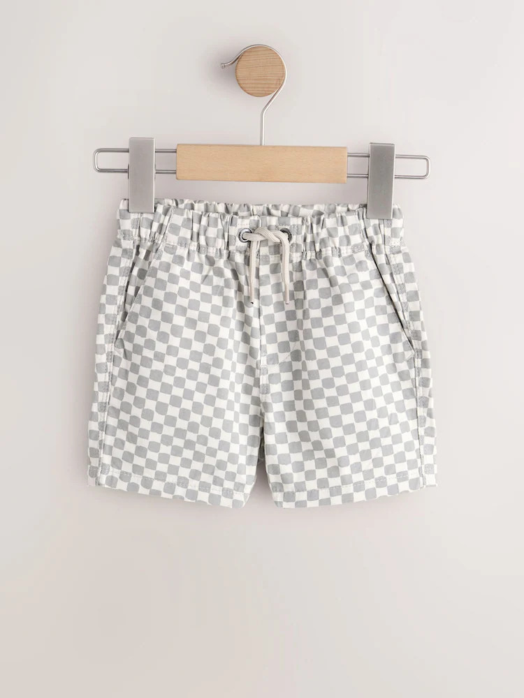 Neutral Checkerboard Pull On Shorts (3mths-7yrs) | Next US