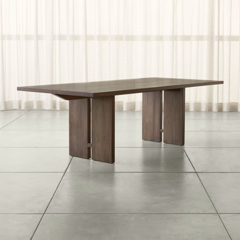 Monarch 92" Shiitake Dining Table + Reviews | Crate and Barrel | Crate & Barrel