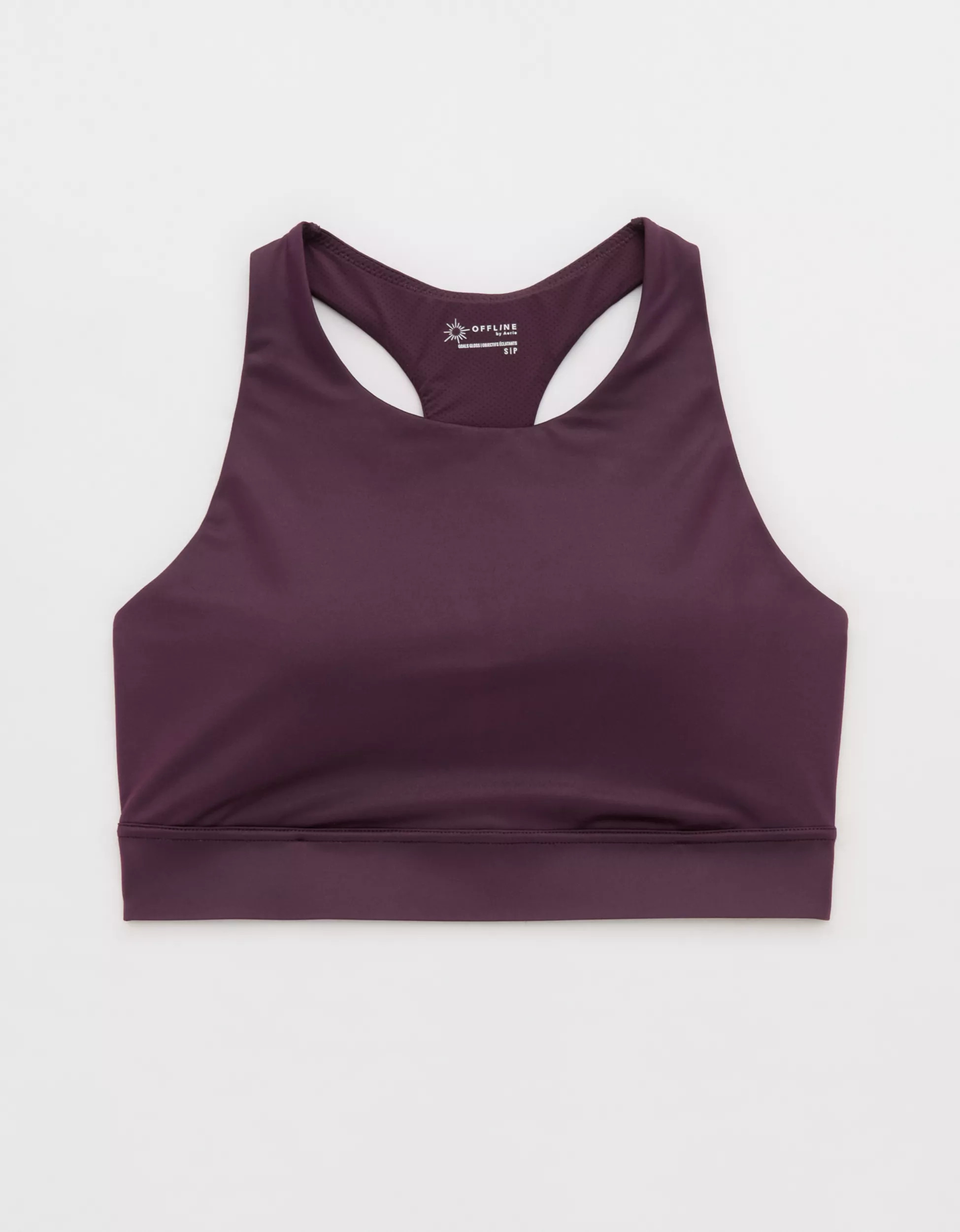 OFFLINE By Aerie Goals Gloss High Neck Sports Bra | Aerie