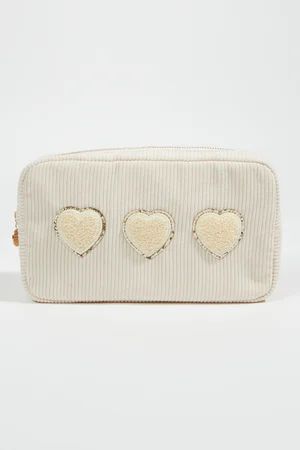 Heart Patch Corduroy Cosmetic Bag | Altar'd State