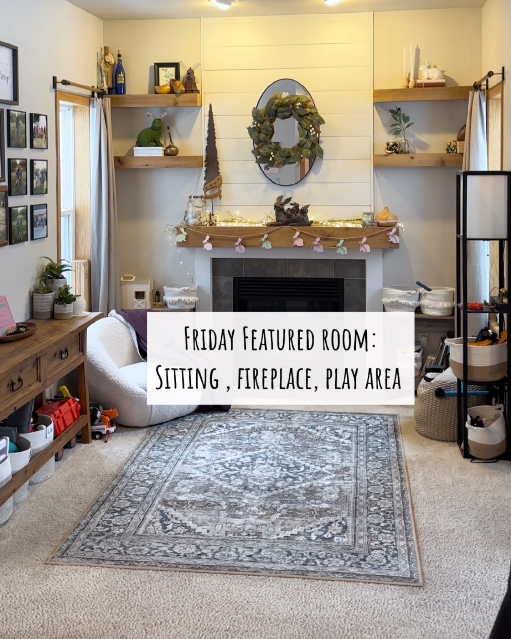 Friday featured room: sitting fireplace, play areaa

#LTKhome