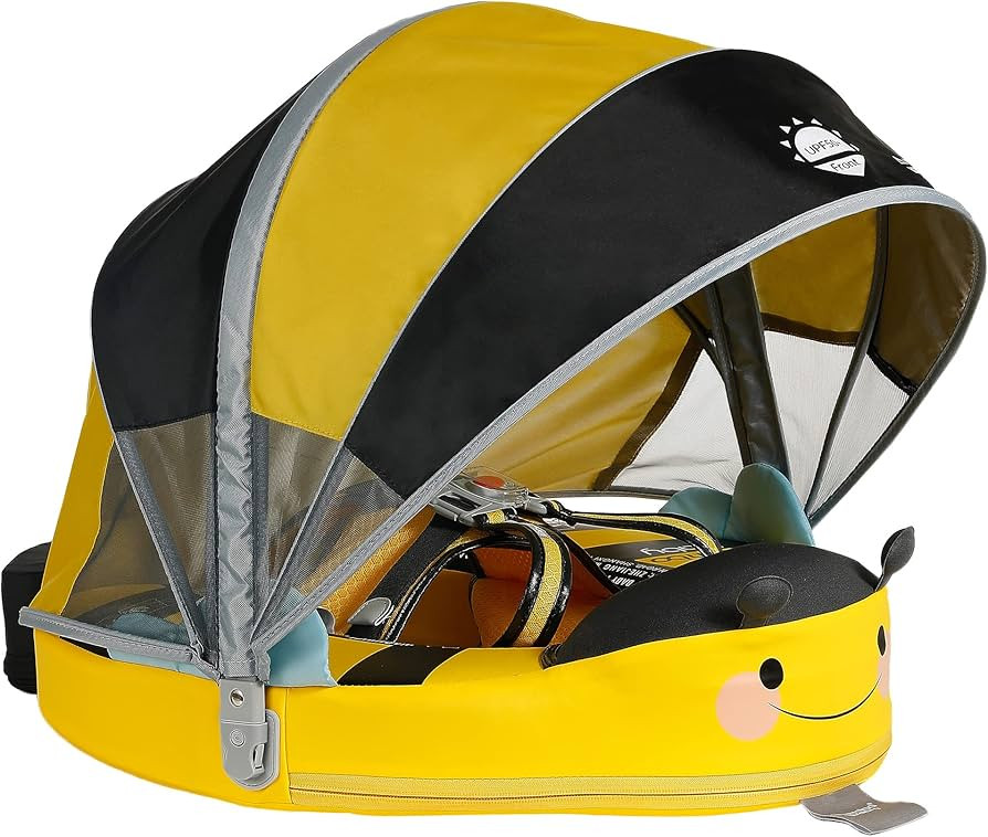 Mambobaby Float Add Tail Newest Baby Swim Float with Canopy Solid Pool Infant Swim Trainer Swimmi... | Amazon (US)