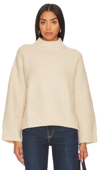 Waffle Knit Sweater in Toasted Marshmallow | Revolve Clothing (Global)