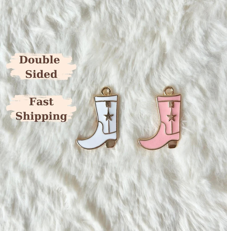 Cowboy Boot Charm for Jewelry Making Charm Boot Cowboy Pendant for Jewelry Necklace Charm Cowgirl... | Etsy (US)
