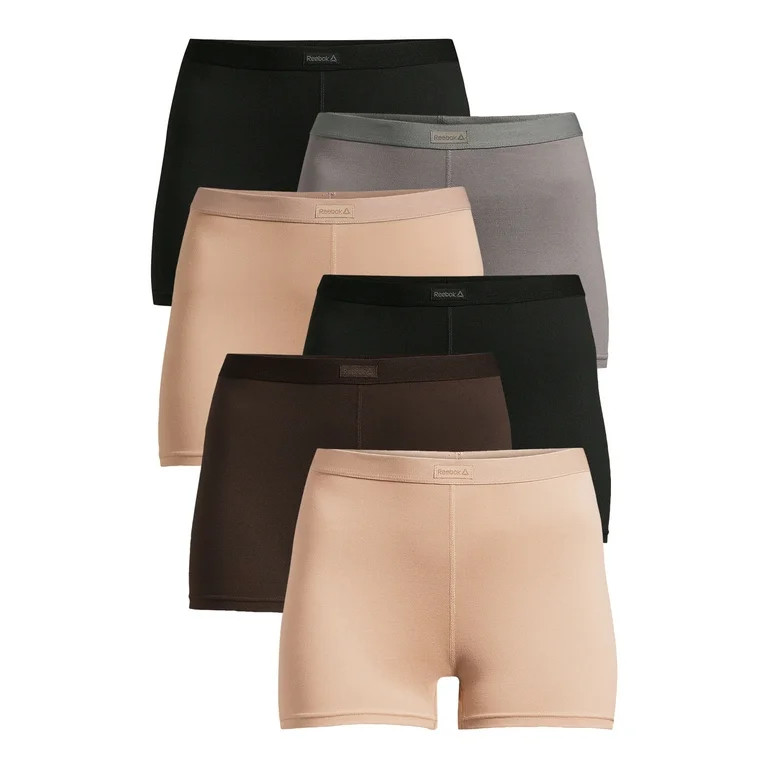 Reebok Women's Sport Boyshort Panties, 6-Pack | Walmart (US)