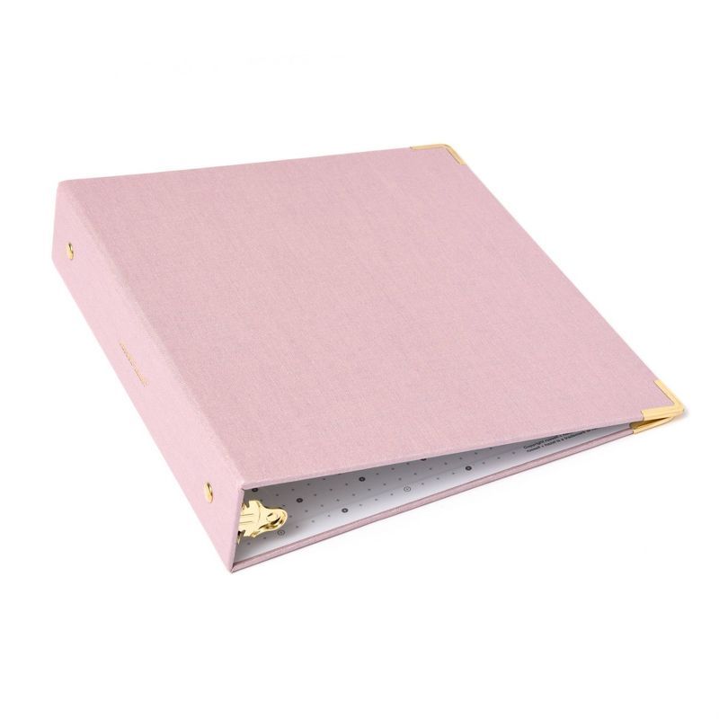 Russell+Hazel Bookcloth Mini 3 Ring Binder Peony | Target