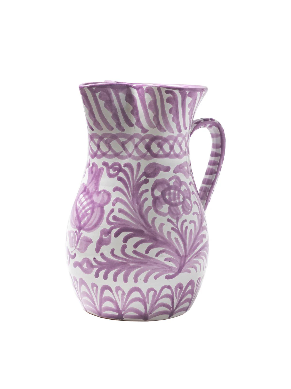 Casa Lila Large Pitcher with Hand-painted Designs | Over The Moon