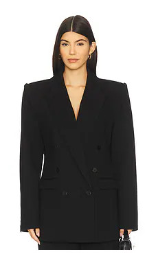 SEROYA Stefania Blazer in Black from Revolve.com | Revolve Clothing (Global)