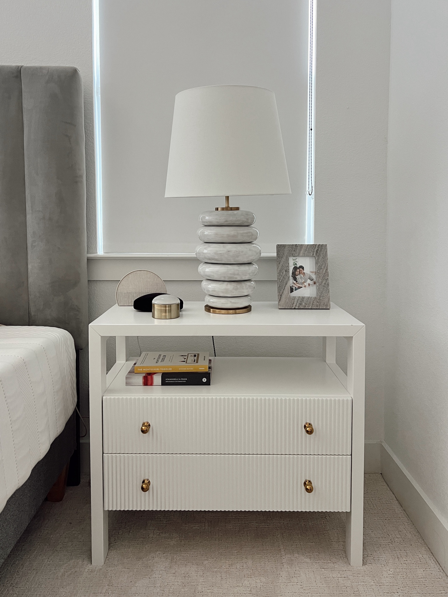 A look for less of my designer nightstand is on sale for 27% off! For a third of the price, it’s a great option if you want this look and can do a slightly smaller nightstand. I love the two drawers, fluted front and look of this nightstand. Also linking our table lamp, bedding and more  

#LTKSaleAlert #LTKHome