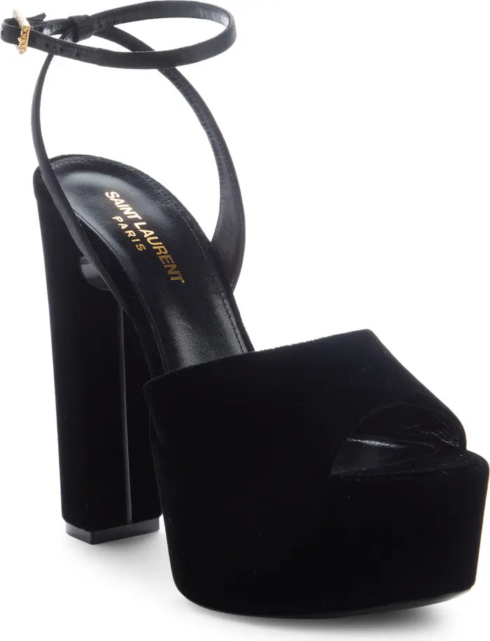 Saint Laurent Jodie Platform Ankle Strap Sandal (Women) | Nordstrom | Nordstrom