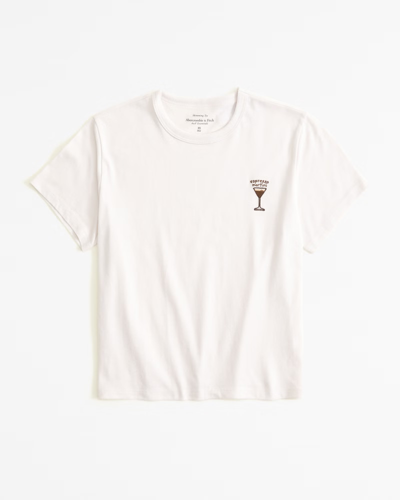 Women's Short-Sleeve Espresso Martini Graphic Skimming Tee | Women's Tops | Abercrombie.com | Abercrombie & Fitch (US)