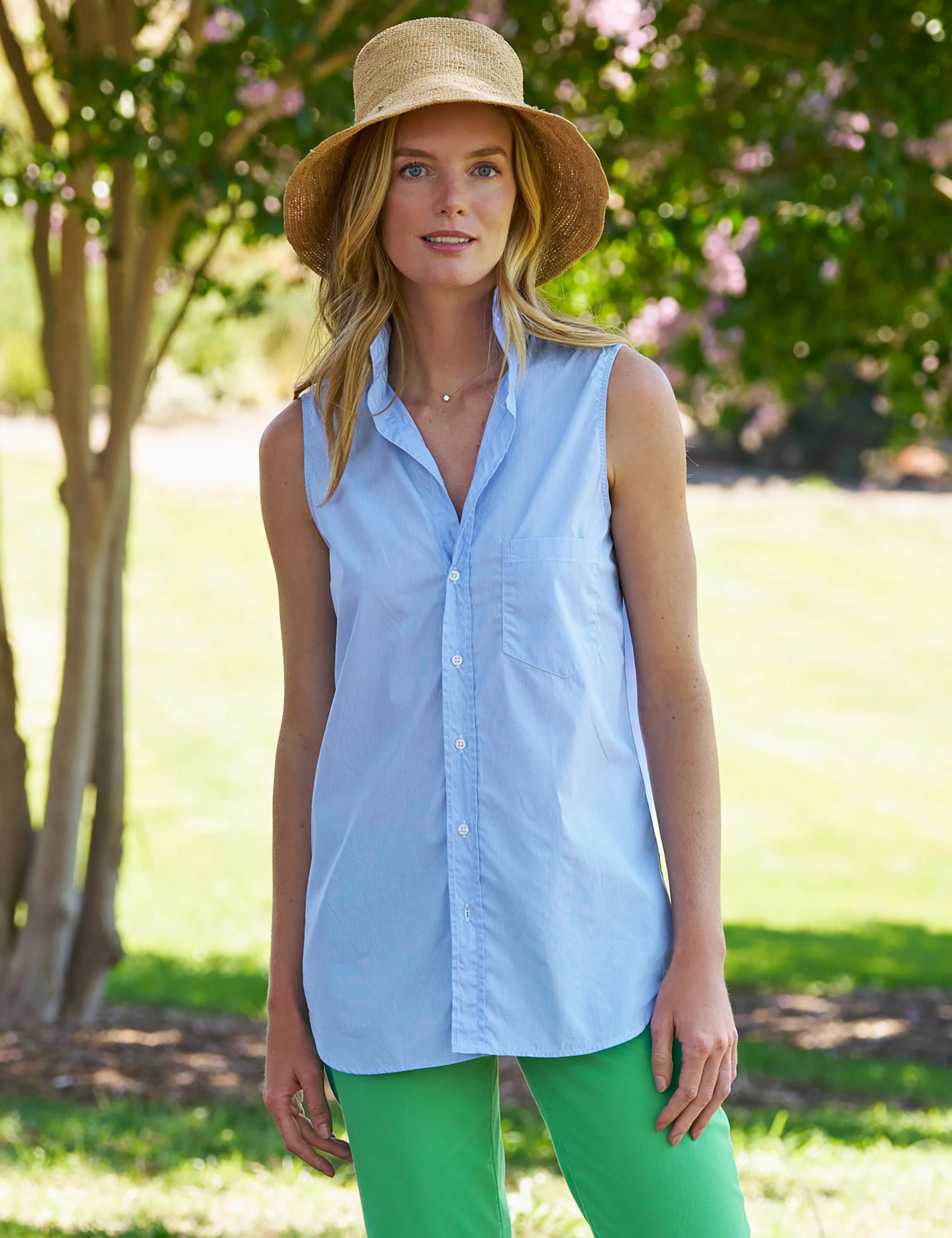 FINLEY Thin White and Blue Stripe, Superluxe | Frank & Eileen