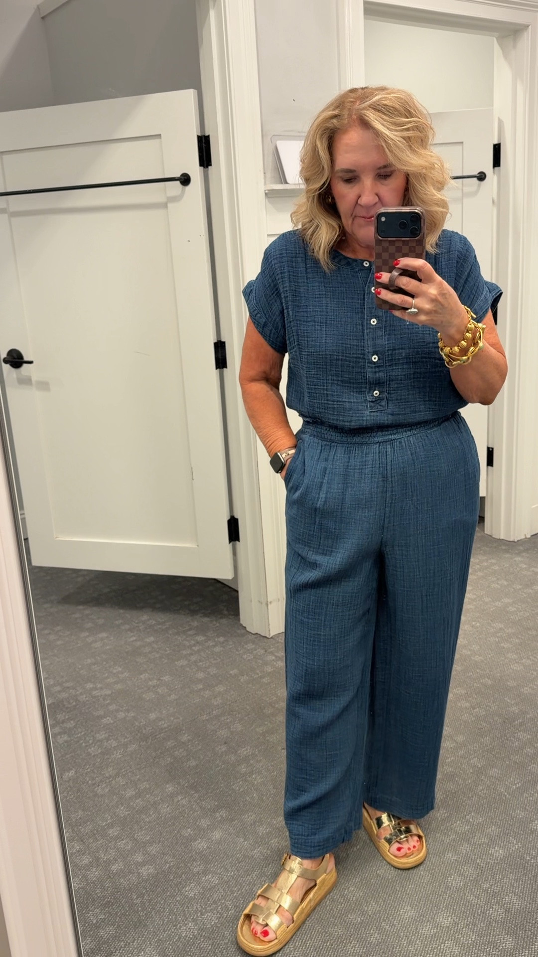 Cyber Monday at Talbots! 
Love this gauze that hause like denim 

Striped blouse size medium
Lightweight denim skirt medium
White pants 8 petite and I did not like the fabric or the fit
Gauze set that looks like denim I’m wearing a small but go reg size if you want it relaxed fitting
Pleated skirt is gorgeous but I sized up to a 10 petite (a titch roomy inn the waist but better than being tight)
Polka dot pants 8 petite and I love them, a nice stretchy twill
Red denim jacket 8 petite
Red eyelet small, I didn’t like it, but maybe a medium petite would have worked? I just felt frumpy
Love the red eyelet skirt, size 6
Striped coverup I LOVED it, wanted to make it work as a dress but the side slits are about mid thigh and a titch sheer. So definitely a coverup
Gingham dress LOVED THIS! Fully lined wearing a 6

#LTKSaleAlert #LTKOver40 #LTKPetite