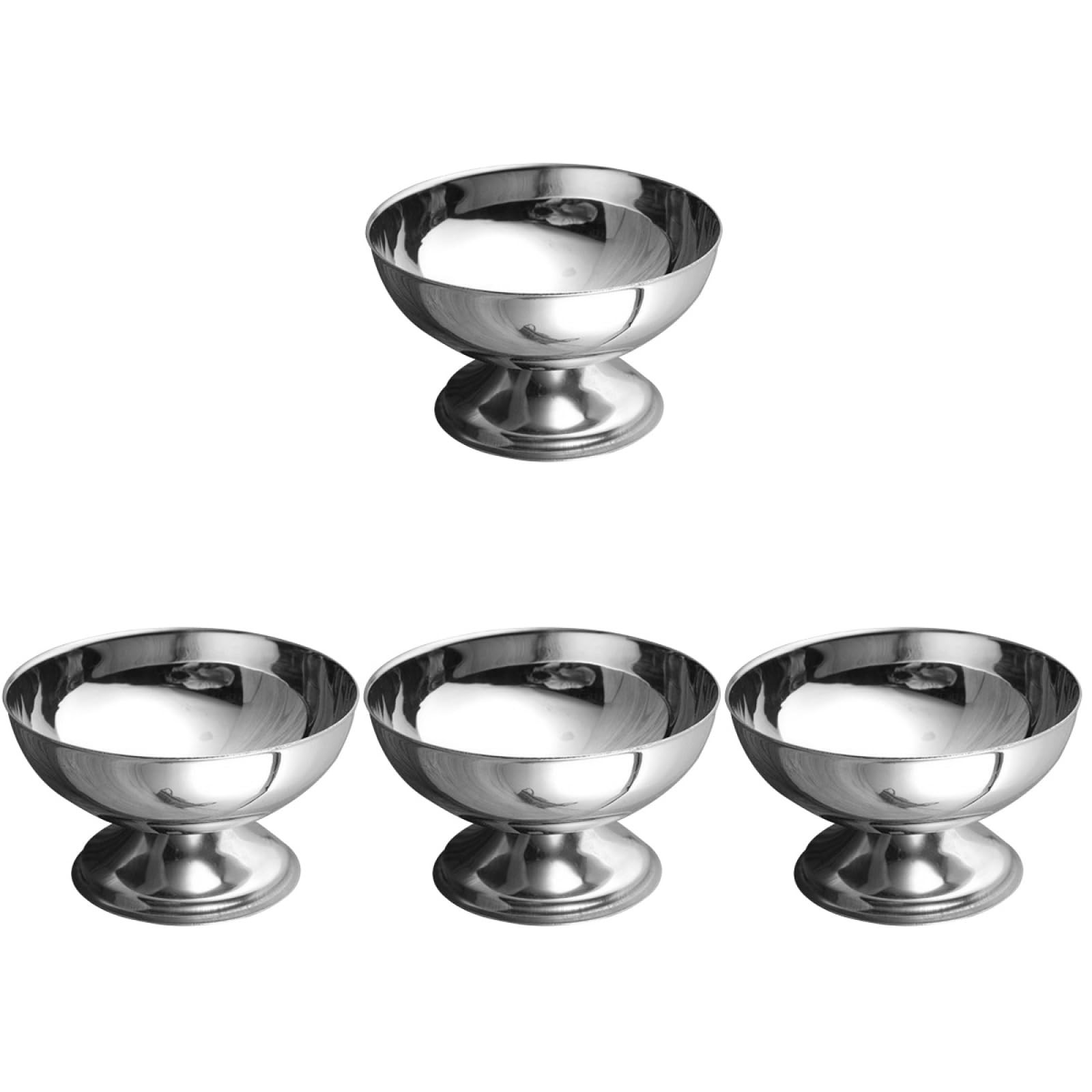 4 Pcs Stainless Steel Dessert Cup Dessert Cups Dessert Bowls Steel Desserts Gold Footed Metal Des... | Amazon (US)