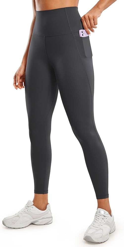 CRZ YOGA Womens Butterluxe Workout Leggings 25 Inches - High Waisted Gym Yoga Pants with Pockets ... | Amazon (US)