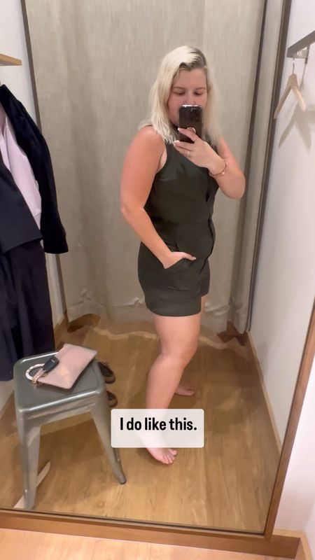 What do we think friends? Definitely need a bigger size and this style is outside my comfort zone, but I do love it. Has a ton of pockets and the material is super comfy. 

#LTKFindsUnder100 #LTKActive #LTKStyleTip