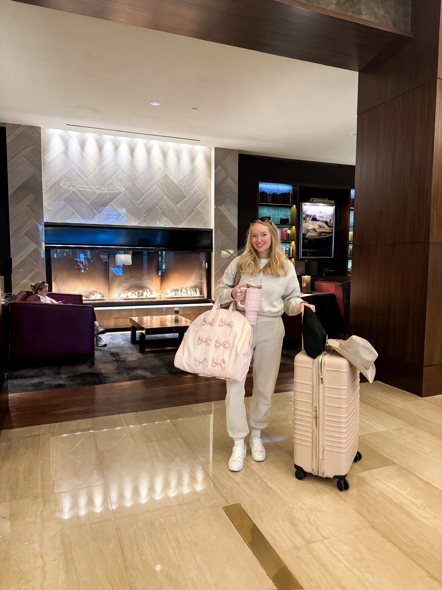 Nashville travel outfit! Athleisure // comfortable outfits // cozy outfits // travel outfits // loungewear // travel bags // travel essentials // Spanx AirEssentials 

#LTKTravel #LTKSeasonal #LTKItBag