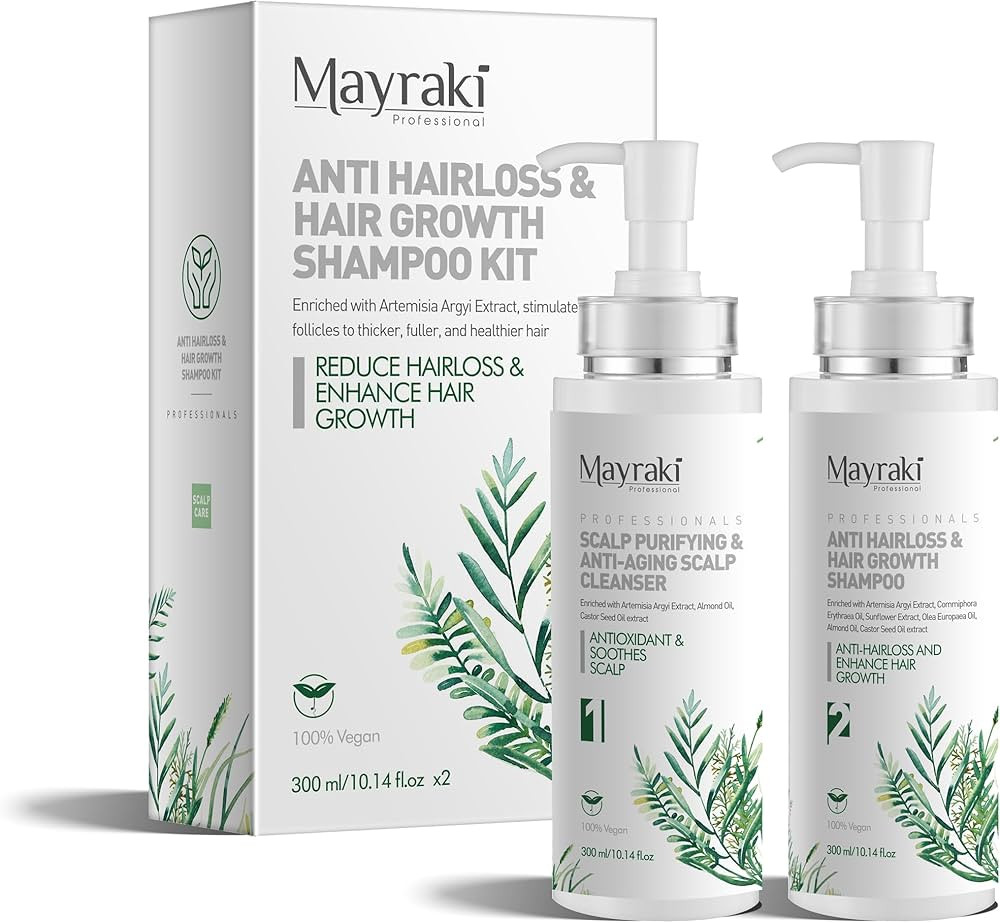 Mayraki Hair Growth & Anti Hair Loss Shampoo Kit | Volumizing Shampoo for Color Treated Hair | Fo... | Amazon (US)