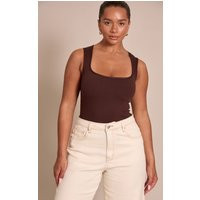 Shape Chocolate Sculpt Square Neck Bodysuit | PrettyLittleThing US