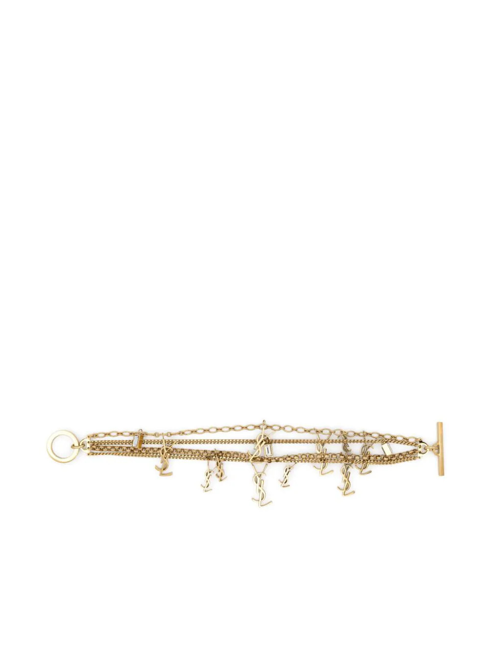 Saint Laurent Cassandre logo-charm bracelet - Gold | Farfetch Global