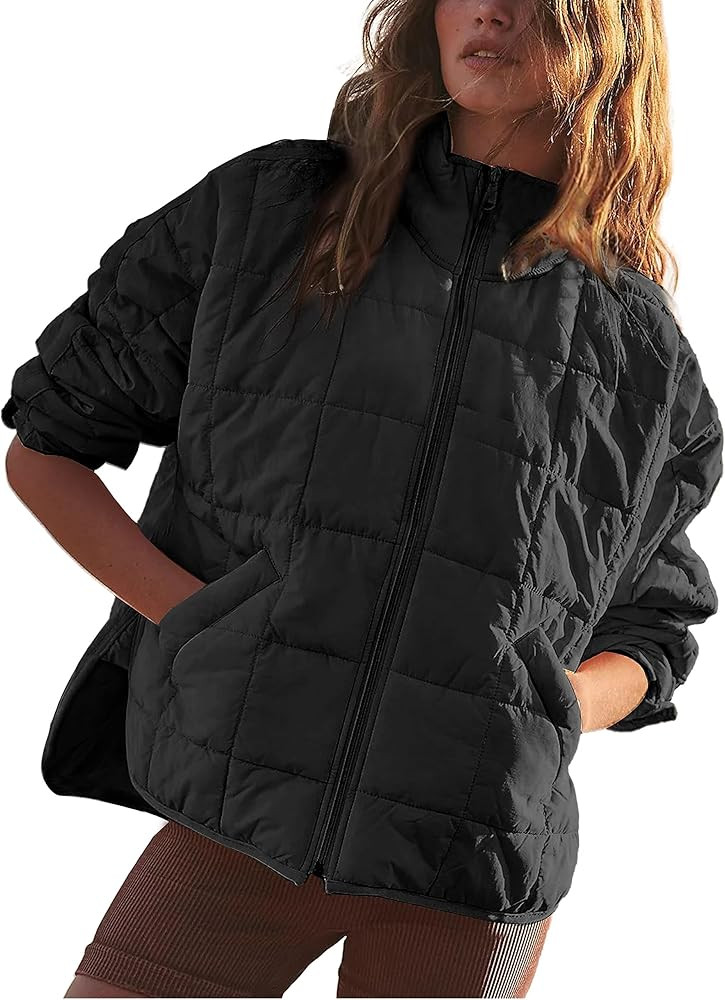 AMEBELLE Women’s Quilted Oversized Puffer Jacket Lightweight Zip Up Winter Warm Coat Outerwear ... | Amazon (US)