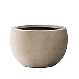 Kante 20" D Lightweight Concrete Outdoor Round Bowl Planter, Outdoor/Indoor Large Planters Pots with | Amazon (US)