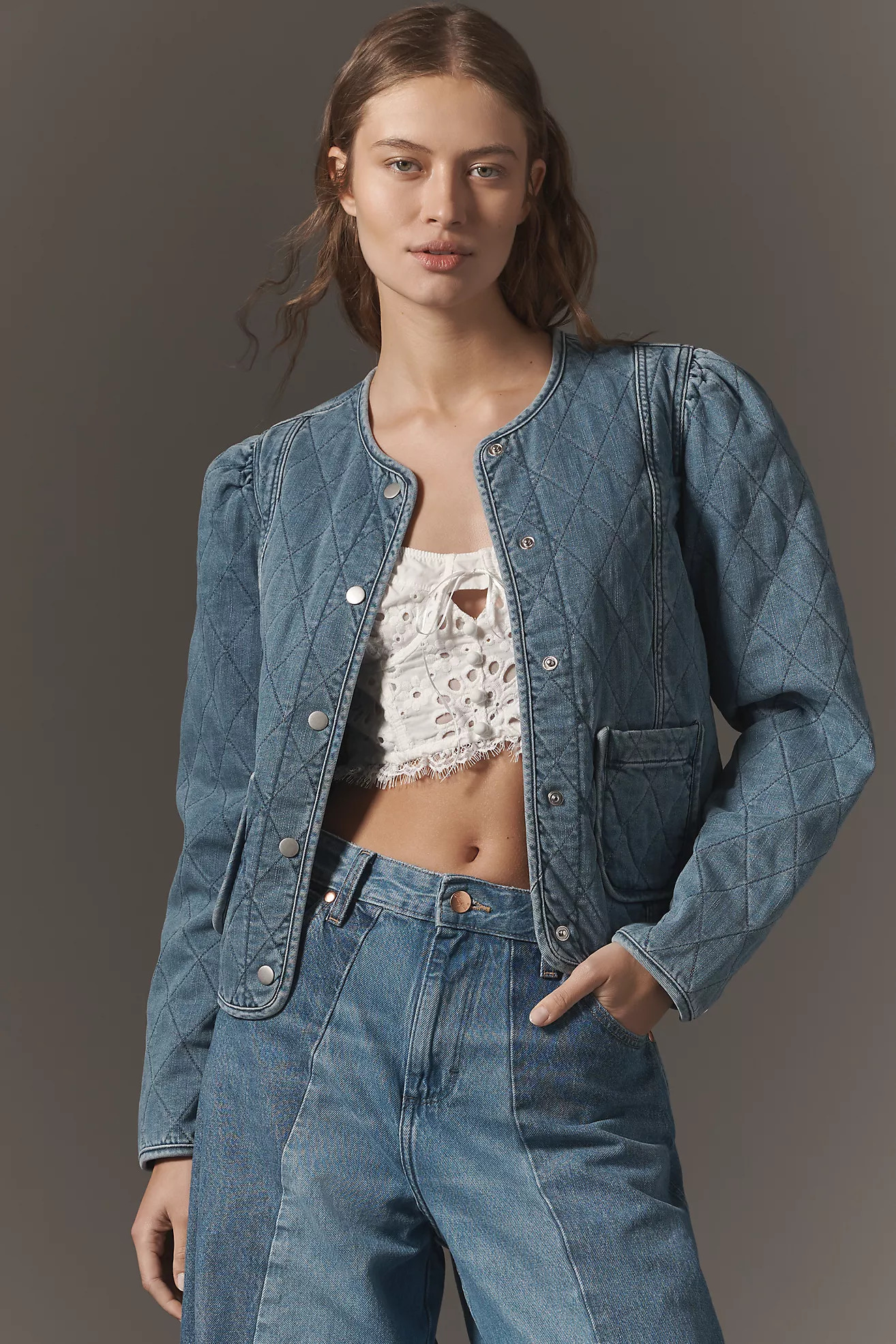 Dear John Kit Quilted Denim Lady Jacket | Anthropologie (US)