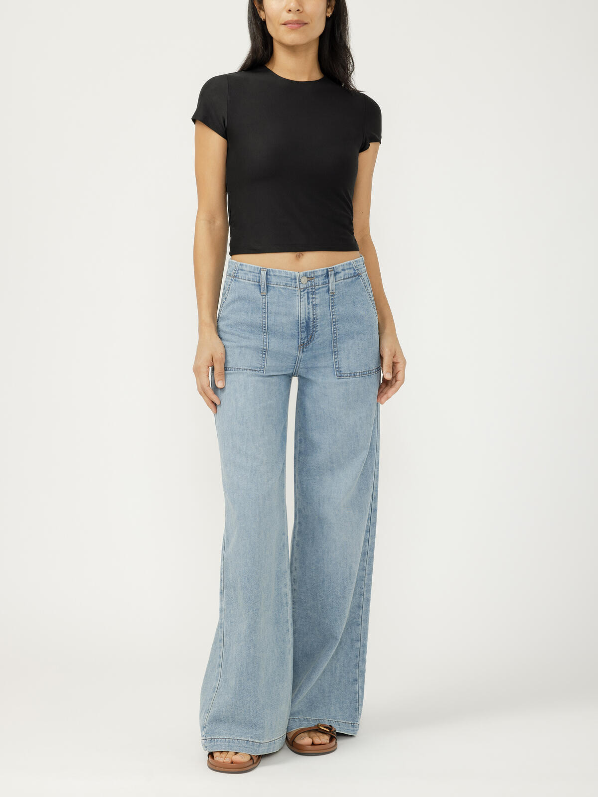 Wide Leg Knit Flex Jeans | Silver Jeans US