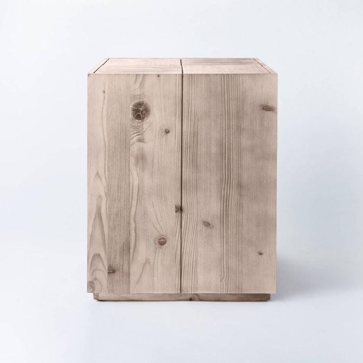 Kelton Wood Stump Accent Table Natural - Threshold™ designed with Studio McGee | Target