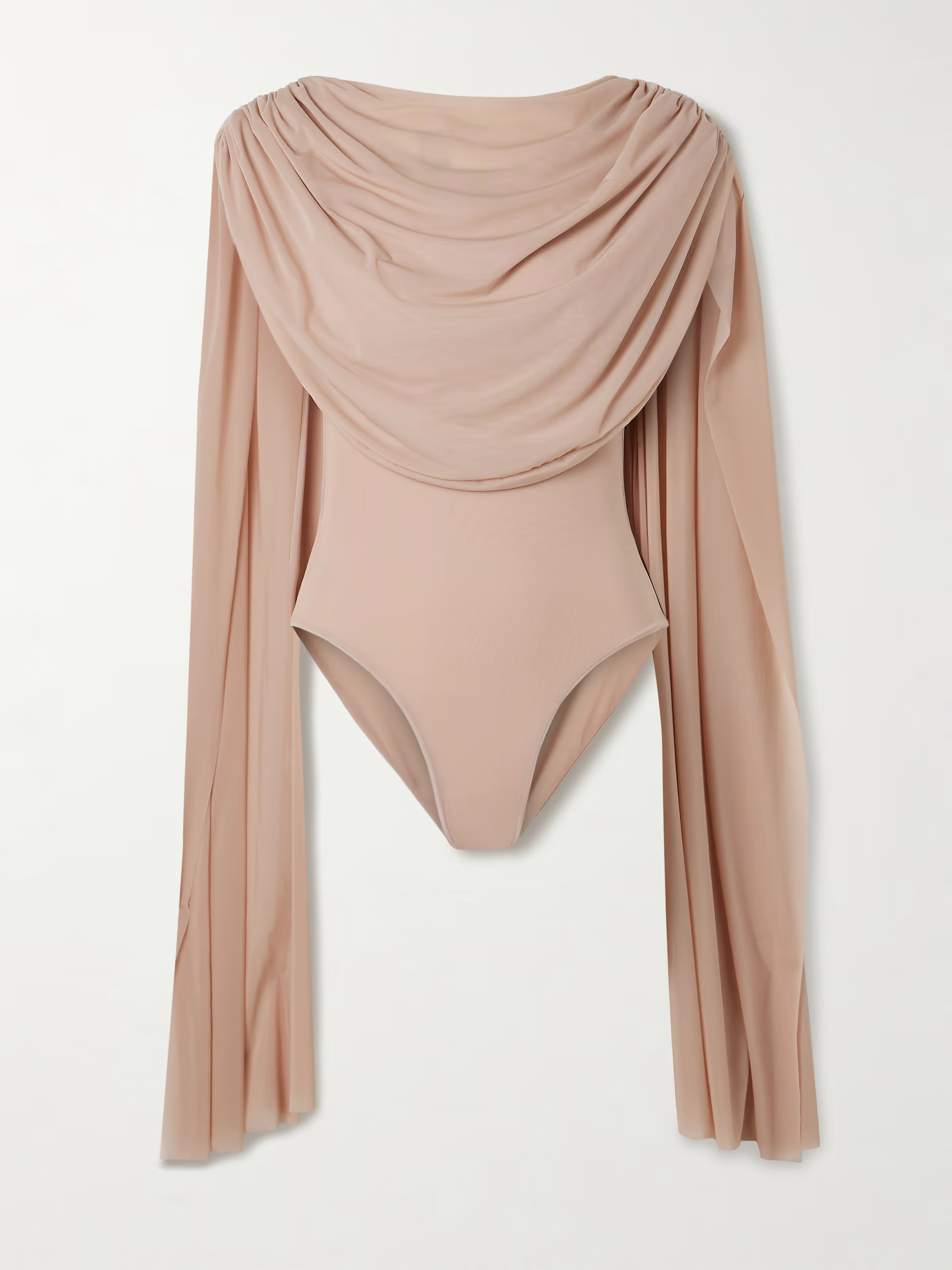 Burano cape-effect draped stretch-jersey bodysuit | NET-A-PORTER (UK & EU)