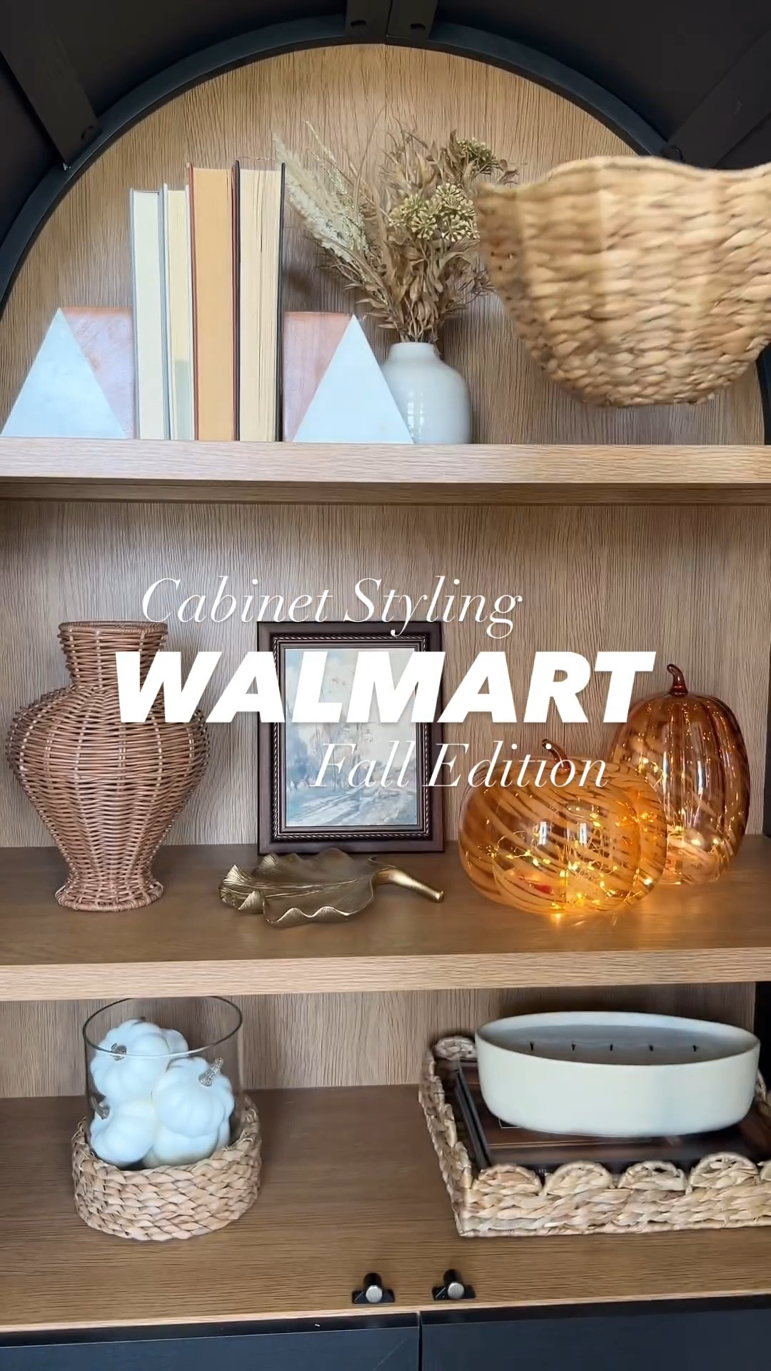 Famous Walmart Arch Cabinet fall styling!! 😍❤️ so ready for fall! 🍁🎃

#LTKSeasonal #LTKVideo #LTKHome