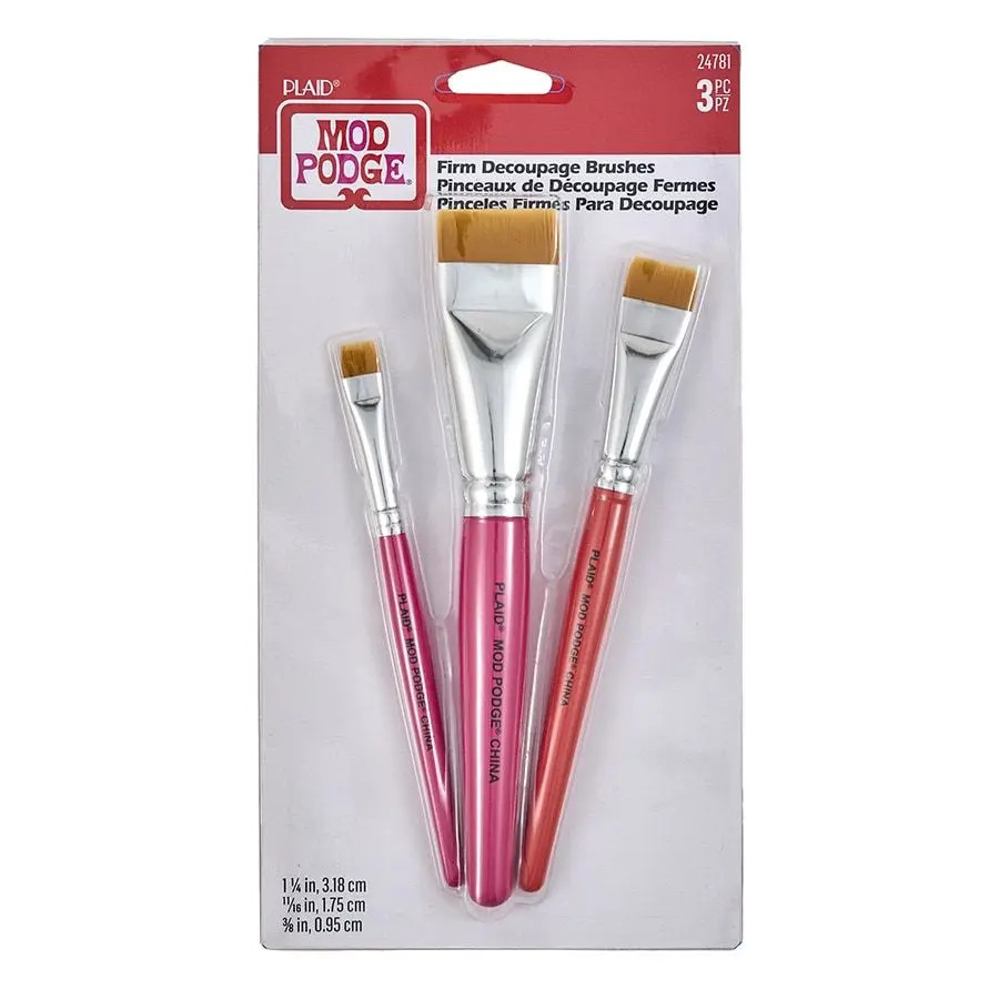 Mod Podge ® Firm Decoupage Brushes 3pc - 24781  | Plaid Online | Plaid Crafts