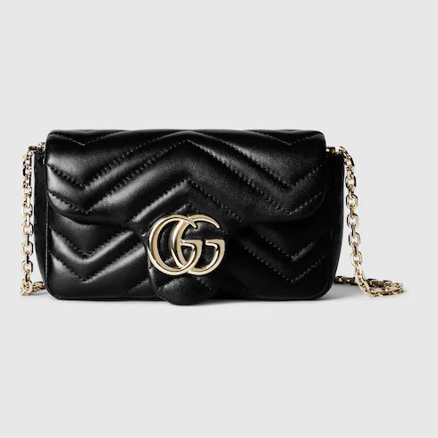 GUCCI GG Marmont Mini Shoulder Bag, Black, Leather | Gucci (US)
