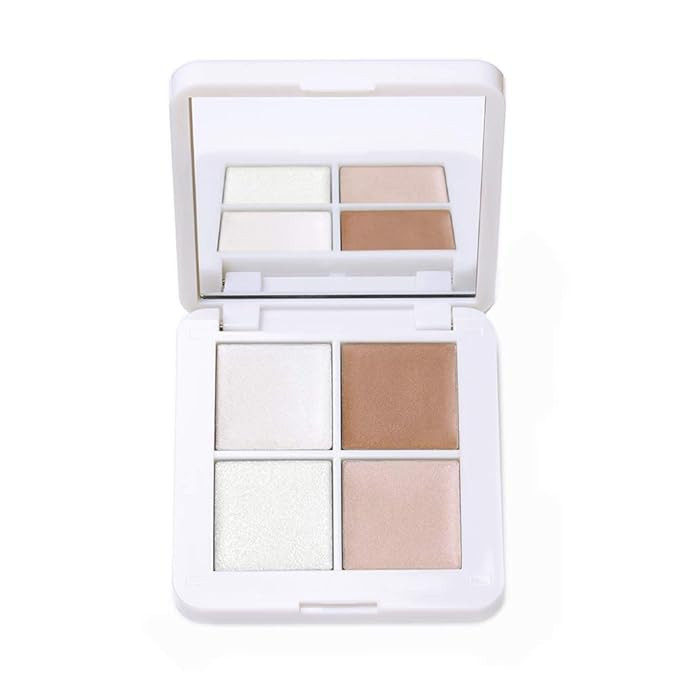 RMS Beauty Luminizer X Quad Mini Palette - Creamy Light-Reflective Organic 4 Shade Face Makeup Pa... | Amazon (US)