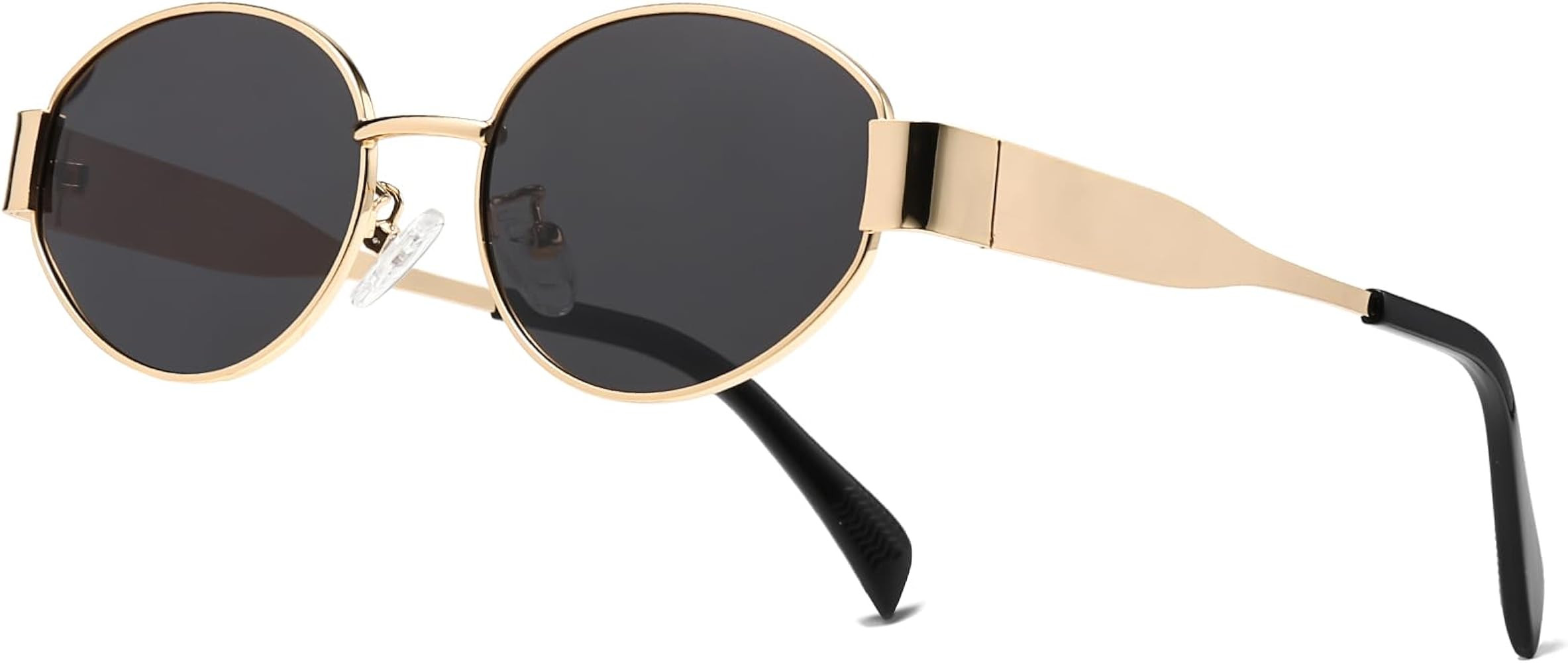 Musivon Oval Sunglasses for Women Men - Retro Sun Glasses Classic Metal Frame Polarized UV400 Pro... | Amazon (UK)