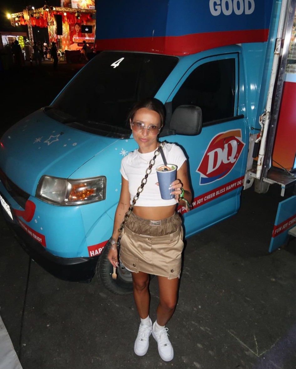 Festival outfit, cropped white t-shirt, miu miu mini skirt, Nike sneakers 

#LTKsalealert #LTKeurope #LTKFestival